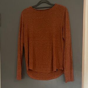 Prana burnt orange long sleeve shirt size S